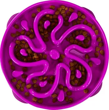 Miska pro psa Zpomalovací miska Fun Feeder Flower fialová Large