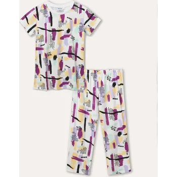 Dívčí pyžamo - Winkiki WJG 22106, bílá/ vzory/ 303 Barva: Bílá, Velikost: 158