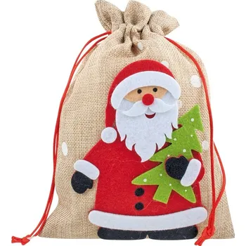Nákupní taška Anděl Přerov Pytlík látkový se Santou 17 x 24 cm