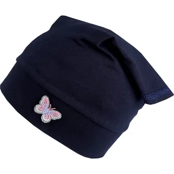 Čepice Dívčí šátek v tmavě-modré barvě