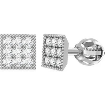 Náušnice Moderní náušnice Romi II, zlato se zirkony Materiál šperku: Bílé zlato