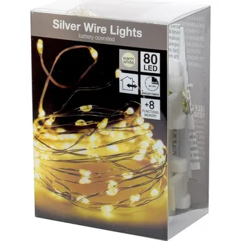 Vánoční světelný řetěz Koopman International světelný drát 80 LED teplá bílá