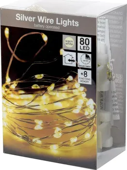 Vánoční osvětlení Koopman International světelný drát 80 LED teplá bílá
