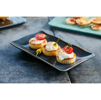 Keramický tác, modrý