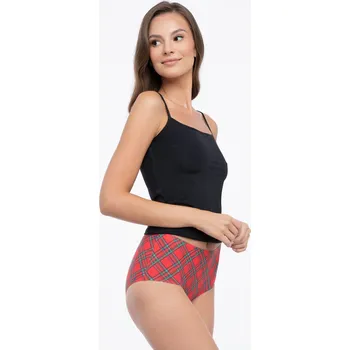 Dámské spodní prádlo Dámské kalhotky Julimex Scotch Maxi S-XL červená - zelená S