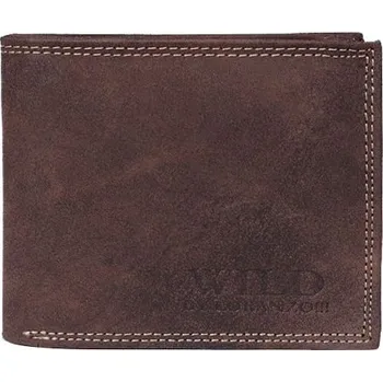Peněženka Kožená pánská peněženka Wild Things Only, tmavě hnědá 953