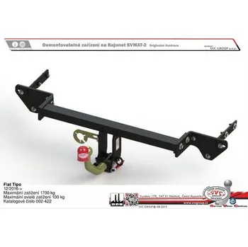 Tažné zařízení Tažné zařízení Fiat Tipo Kombi 12/2016-> SV 002-422, SVC GROUP