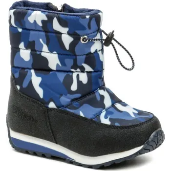 Chlapecká obuv Wojtylko 1Z21033 modrá maskáč dětské zimní sněhulky EU 29 + DÁREK