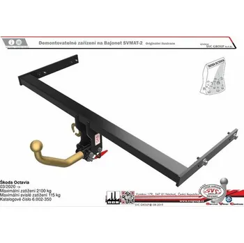 Tažné zařízení Tažné zařízení Škoda Octavia Combi 03/2020->07/2024 SV 6.002-350, SVC GROUP