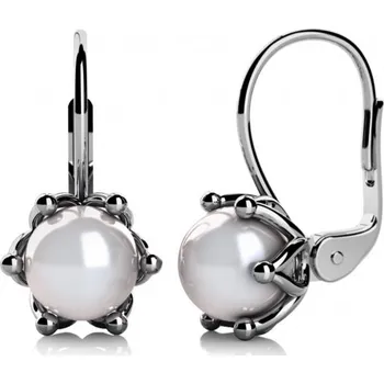 Náušnice Okouzlující náušnice Coralia, zlato a perly Materiál šperku: Bílé zlato