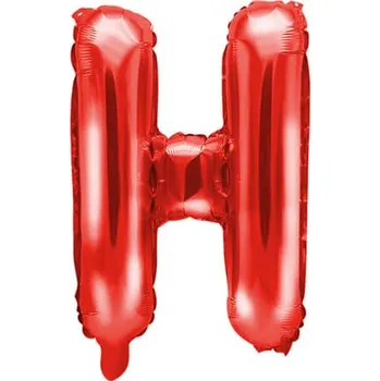Balónek Fóliový balónek písmeno H, 35cm, červená