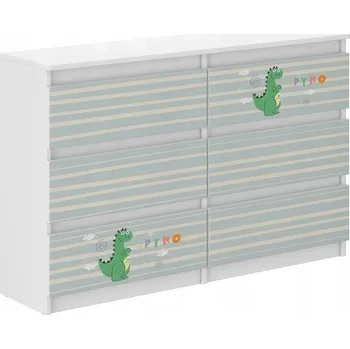 Dětská skříň Dětská komoda s pohádkovým dráčkem 77x30x120 cm