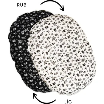 Polštář Babyrenka kojenecký relaxační polštář 80x60 cm EPS Piráti černo bílý