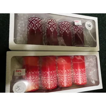 Svíčka Adventní svíčky - pouze červená (cena za sadu)