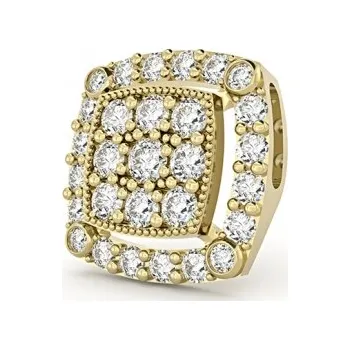 Přívěsek Třpytivý zlatý přívěsek Kostka se zirkony Materiál šperku: Žluté zlato