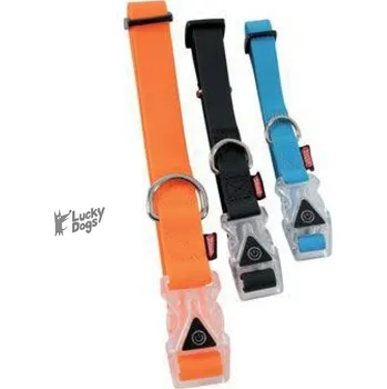 Obojek pro psa Obojek pes SILICONE svítící černá 20mm/38-50cm Zolux
