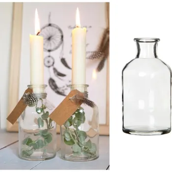 Svícen Svícen/váza sklo - 12 x 7 cm