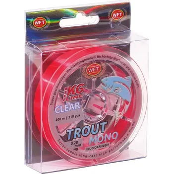WFT Vlasec Trout Mono Clear Orange 200 m - 0,20 mm 4,9 kg