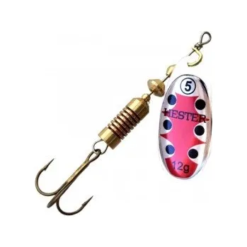 Nástraha Hester Fishing Třpytka Osprey Silver Red Hmotnost: 12g, Velikost: #5