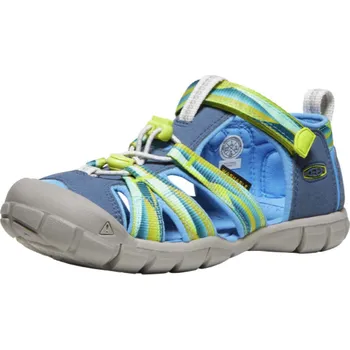 Dětská sportovní obuv Dětské sandály Keen Seacamp CNX – modrozelené, do vody, uzavřená špička, outdoorové Velikost: 35