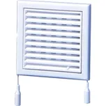 Čtyřhranná mřížka se síťkou a regulací Průměr [mm]: Ø 154 x 154 Ø 125