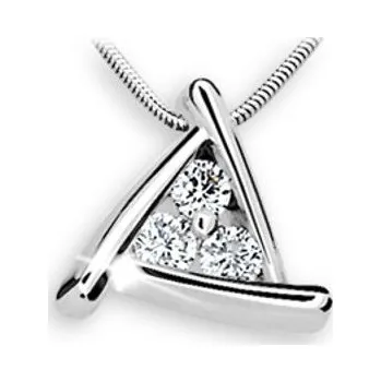 Přívěsek ŠPERKY-NM, Dámský přívěsek trojúhelník bílé zlato 1729