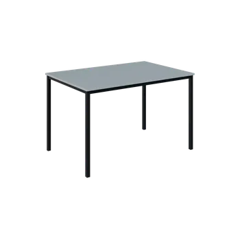 Jídelní stůl JPT 120 jídelní stůl, kovová podnož černá, deska 18 mm, 1200x800 mm, šedá
