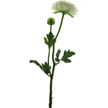 umělá květina Umělá květina, Pryskyřník - ranonculus (spray) s pupenem krémový V46 cm