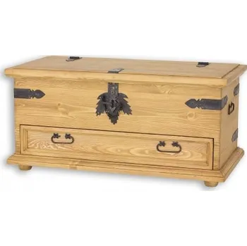 úložný prostor na hračky Truhla z masivu selská COS 15 - K13 bělená borovice