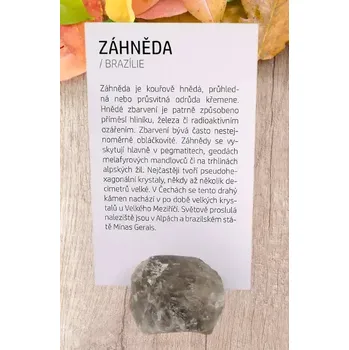 Sběratelství Kartička a minerál ZÁHNĚDA