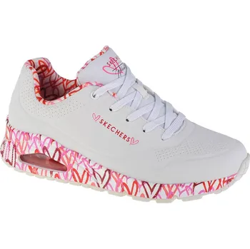 Dámské tenisky Bílé dámské tenisky Skechers Uno - Loving Love 155506-WRPK Velikost: 36