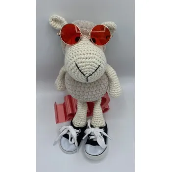 Brýle pro hračky a panenky zlaté/červené 8cm (8cm)