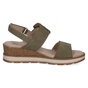 Dámské sandále CAPRICE Dámské kožené zelené sandálky 9-28753-42-724-255 Velikost 36