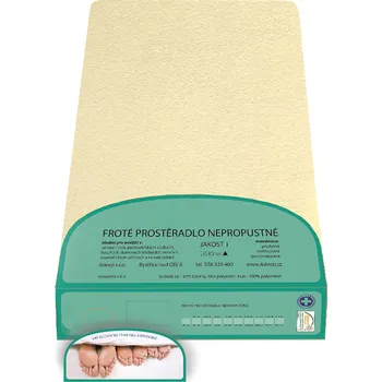 Chránič matrace Froté prostěradlo NEPROPUSTNÉ 90x200cm, banánové