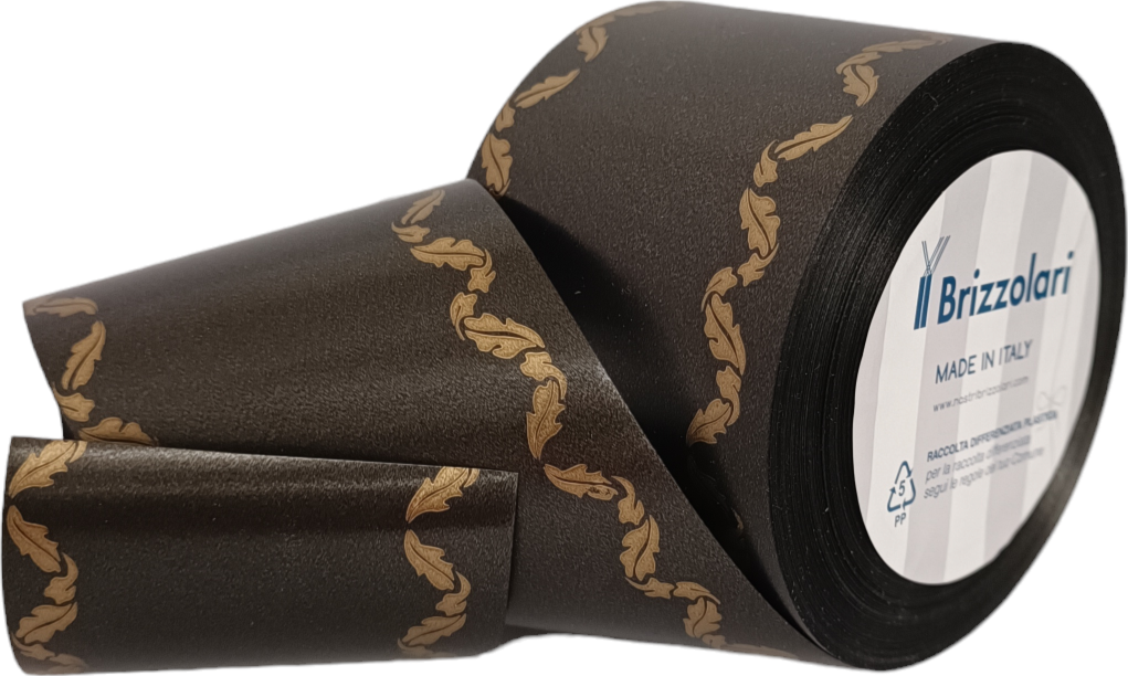 Smuteční stuha klasik s potiskem 68109 7 cm x 50 m - 18 černá