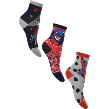 Dětská móda Balení 3 ks ponožek Miraculous Velikost: 27/30