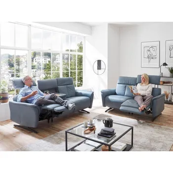 Sedací souprava Luxusní kožená sedací souprava s funkcí relax 3+2 LORENZO