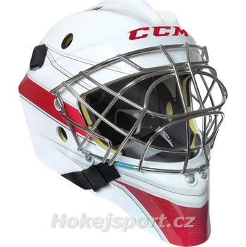 Hokejová helma Brankářská maska CCM AXIS 1.5 Junior White Red Barva: bílo-červená