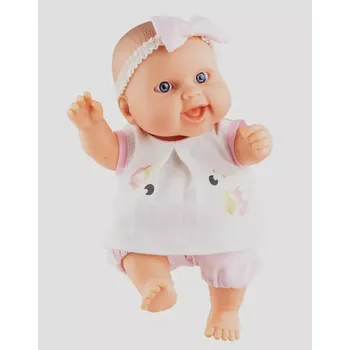 Panenka Realistická panenka holčička Berta v šatičkách od firmy Paola Reina ze Španělska (Los Peques 21 cm)