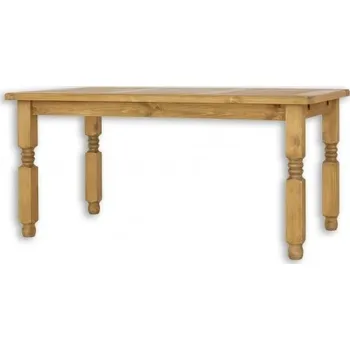 Jídelní stůl Jídelní selský stůl masiv 80x120 MES 01B - K03 bílá patina