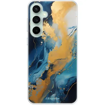 Pouzdro na mobilní telefon Odolné silikonové pouzdro iSaprio - Blue Gold Marble - Samsung Galaxy S23 FE