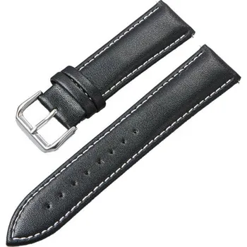 Řemínek na hodinky Kožený řemínek Ricardo Chieti, černý V3 - 22 mm