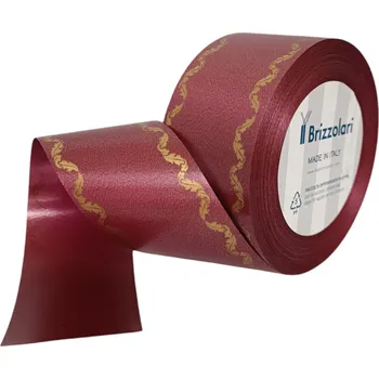 Stuha Francesco Brizzolari S.r.l. Smuteční stuha klasik s potiskem 68109 5 cm x 50 m - 21 bordeaux