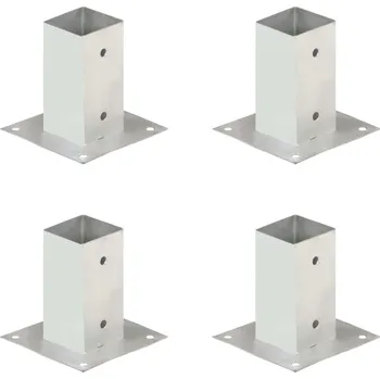 Příslušenství pro plot vidaXL Patka na sloupek 4 ks pozinkovaný kov 71 mm [145447]