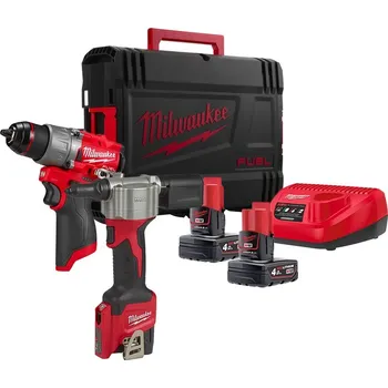 Sada nářadí MILWAUKEE Sada aku nářadí M12 TOP12FPD3-422X, 1x2.0Ah + 2x4.0Ah + Dárek