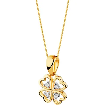 Přívěsek Přívěsek ze žlutého zlata s diamanty - 0,02 ct - ryzost 585 - 109.761