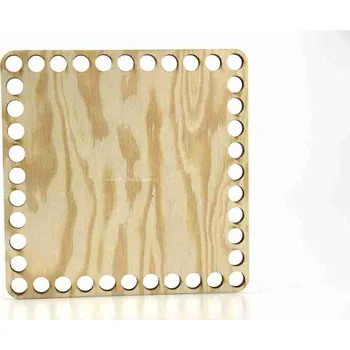 Pro Háčkování Dno na košík dekor borovice čtverec 15 x 15 cm