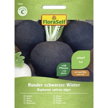 Semeno Ředkev černá Runder schwarzer Winter FloraSelf