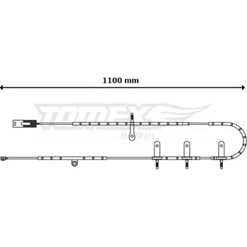 Brzdová destička Výstražný kontakt, opotřebení obložení TOMEX Brakes TX 30-71