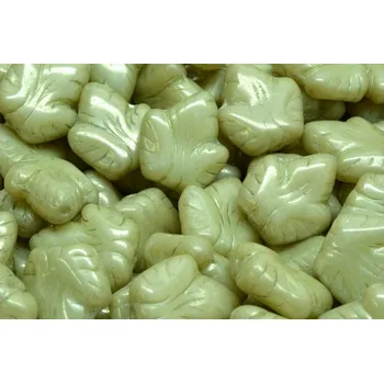 Korálek Hroznový list č.3762 (16x14mm)